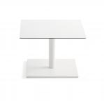 Tisch Kaleox, Basisversion; <br>quadratische Tischplatte 60 x 60 cm, wei; <br>Gestell wei lackiert; Tischhhe 40 cm